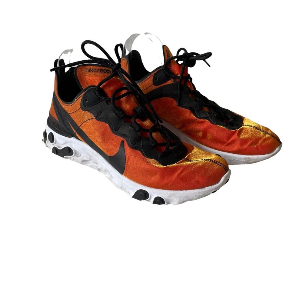 Nike React Element 55 Premium Sunrise Orange Shimmer 10 EUC